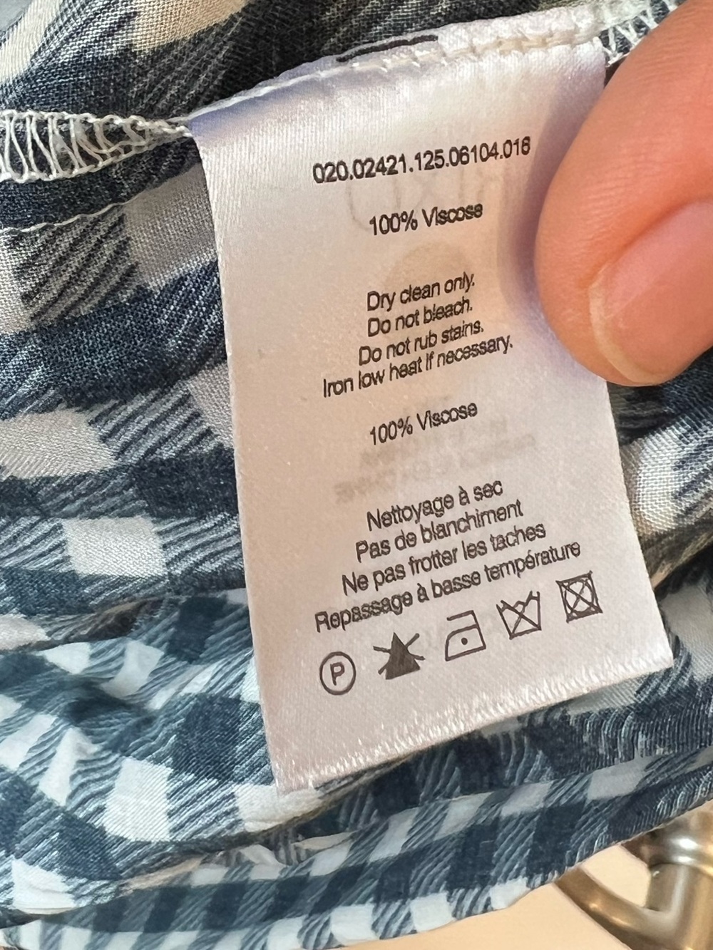 Rixo Tina Navy Gingham Midi Skirt XL - Picture 11 of 16